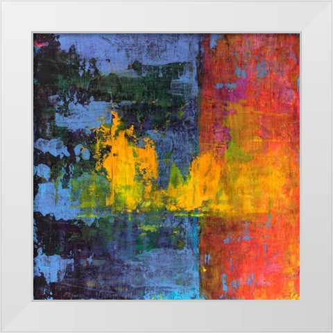 Hifi Abstract VI White Modern Wood Framed Art Print by Ray, Elena