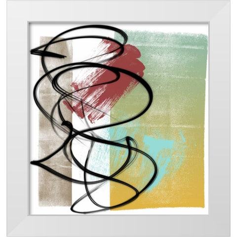 The Rhythm I White Modern Wood Framed Art Print by Saunders, Alonzo