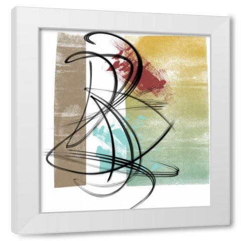 The Rhythm II White Modern Wood Framed Art Print by Saunders, Alonzo
