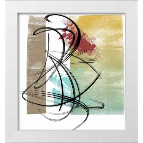 The Rhythm II White Modern Wood Framed Art Print by Saunders, Alonzo