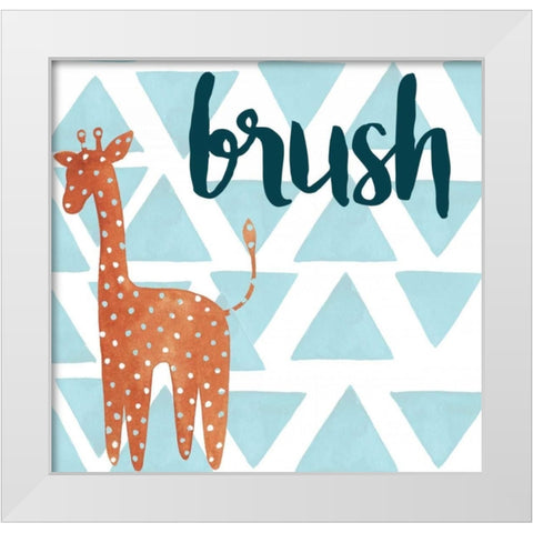 Jungle Bath I White Modern Wood Framed Art Print by Popp, Grace