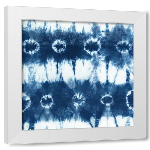 Indigo Tiles VI White Modern Wood Framed Art Print by Zarris, Chariklia