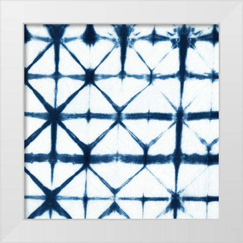 Indigo Tiles VIII White Modern Wood Framed Art Print by Zarris, Chariklia