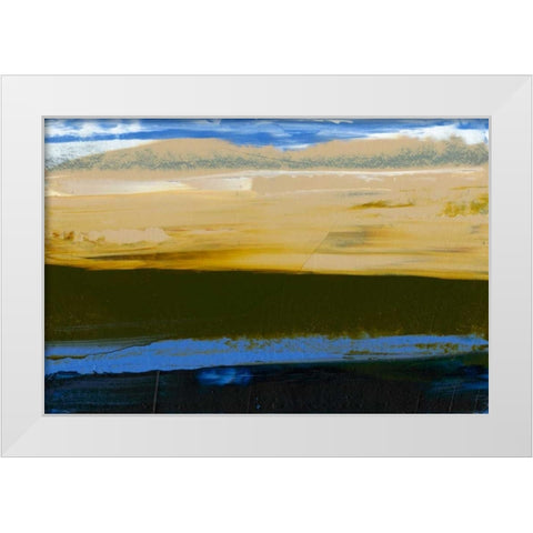 Deconstructed View in Blue II White Modern Wood Framed Art Print by Gordon, Sharon
