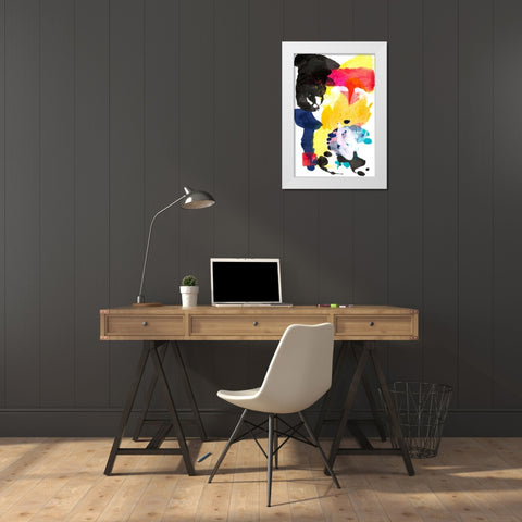 Paint Bloom I White Modern Wood Framed Art Print by Fuchs, Jodi