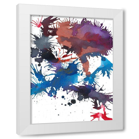 Fireworks I White Modern Wood Framed Art Print by Fuchs, Jodi