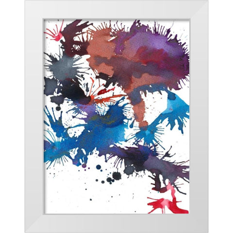 Fireworks I White Modern Wood Framed Art Print by Fuchs, Jodi