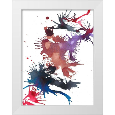 Fireworks II White Modern Wood Framed Art Print by Fuchs, Jodi
