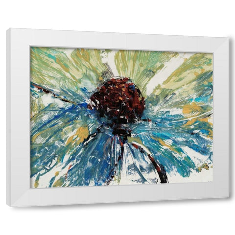 Blue Splash II White Modern Wood Framed Art Print by OToole, Tim