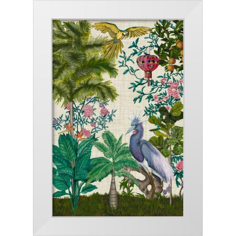 Paradis Chinoiserie I White Modern Wood Framed Art Print by McCavitt, Naomi