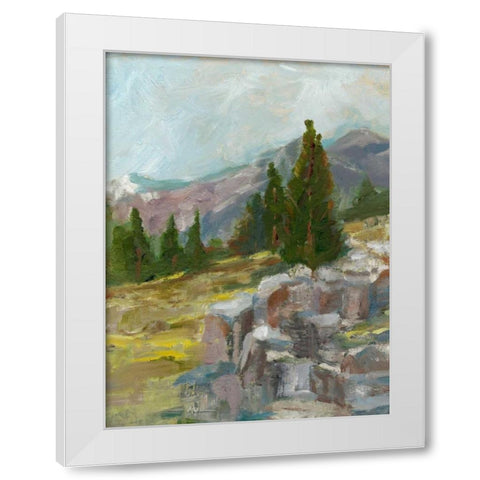 Rocky Hillside II White Modern Wood Framed Art Print by Harper, Ethan