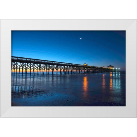 Coastal Daybreak White Modern Wood Framed Art Print by Head, Danny