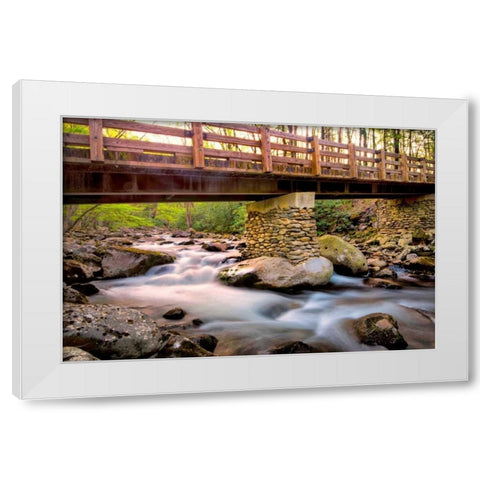 Bridge and Cascade III White Modern Wood Framed Art Print by Head, Danny