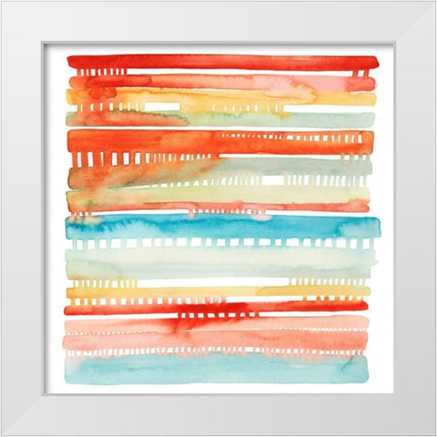 Connected Lines I White Modern Wood Framed Art Print by Popp, Grace