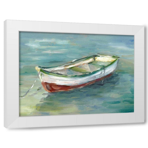 By the Shore I White Modern Wood Framed Art Print by Harper, Ethan