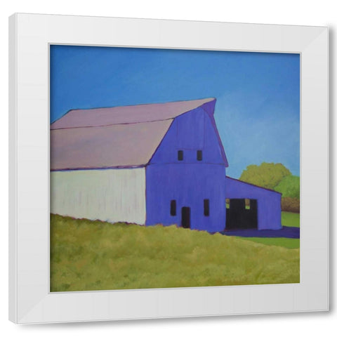 Over the Hill White Modern Wood Framed Art Print by Young, Carol