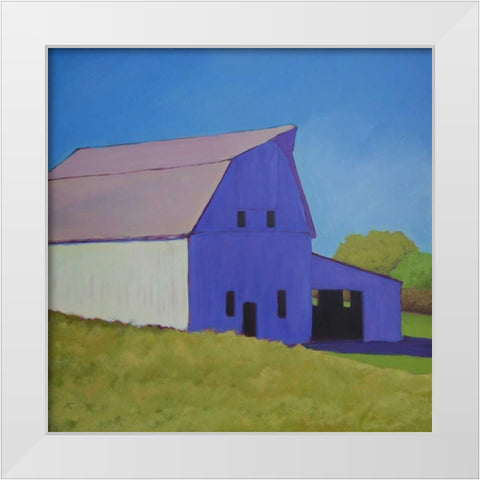 Over the Hill White Modern Wood Framed Art Print by Young, Carol