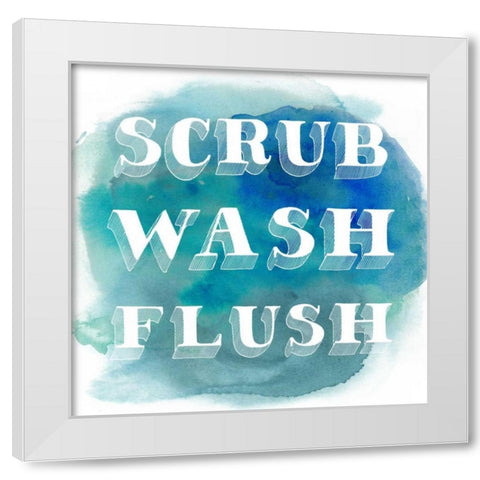 Bathroom Dos I White Modern Wood Framed Art Print by Popp, Grace