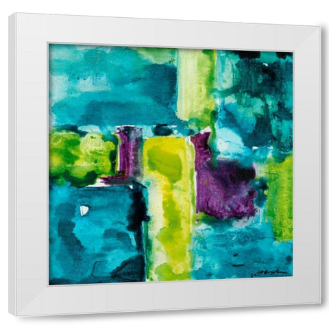 Color Block II White Modern Wood Framed Art Print by Combs, Joyce