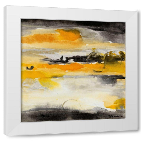 Paradise Island I White Modern Wood Framed Art Print by Combs, Joyce