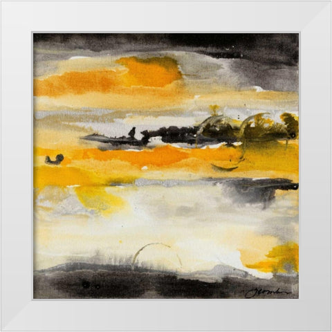 Paradise Island I White Modern Wood Framed Art Print by Combs, Joyce