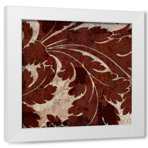 Crackled Tile I White Modern Wood Framed Art Print by Montillio, Louise