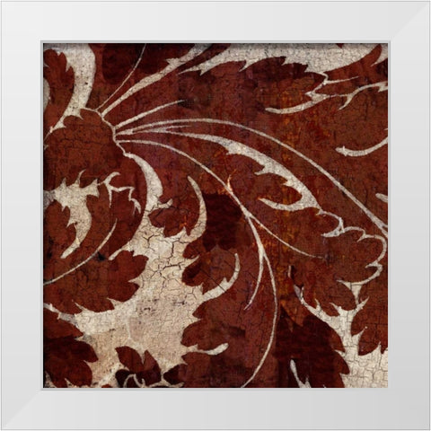 Crackled Tile I White Modern Wood Framed Art Print by Montillio, Louise