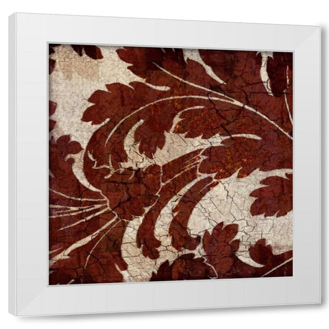 Crackled Tile II White Modern Wood Framed Art Print by Montillio, Louise