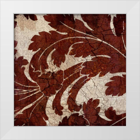 Crackled Tile II White Modern Wood Framed Art Print by Montillio, Louise