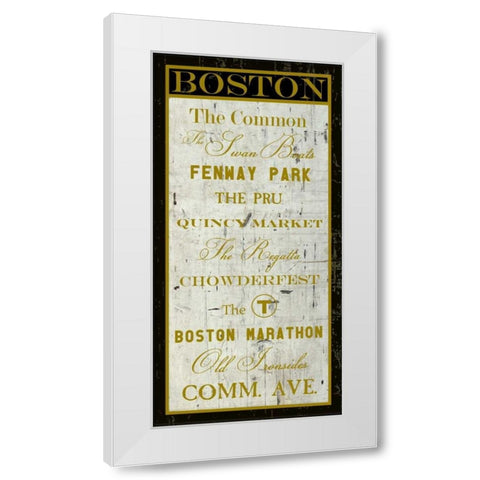 City Words I White Modern Wood Framed Art Print by Montillio, Louise