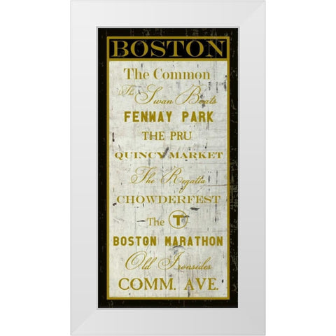 City Words I White Modern Wood Framed Art Print by Montillio, Louise