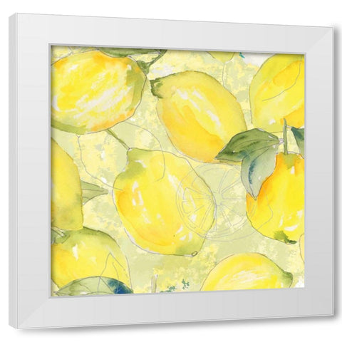 Lemon Medley II White Modern Wood Framed Art Print by Mark, Leslie