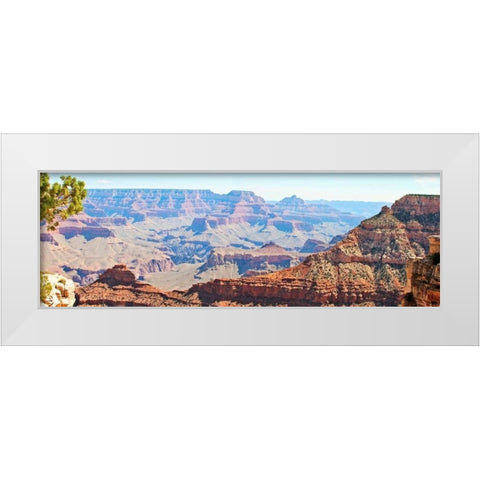 Grand Canyon Panorama II White Modern Wood Framed Art Print by Coomes, Sylvia