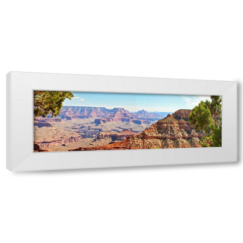 Grand Canyon Panorama IV White Modern Wood Framed Art Print by Coomes, Sylvia