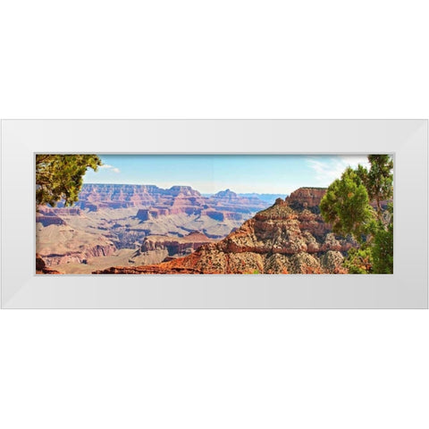 Grand Canyon Panorama IV White Modern Wood Framed Art Print by Coomes, Sylvia