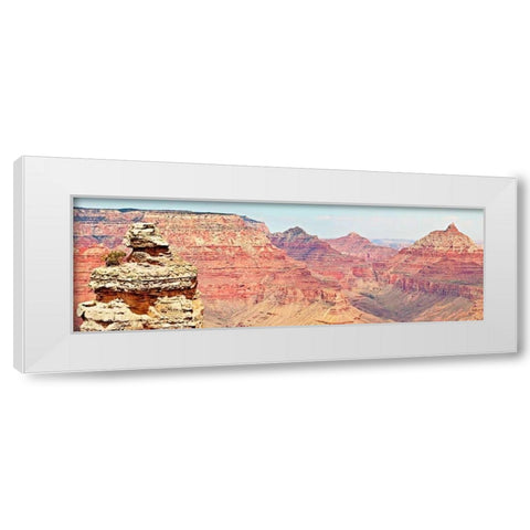 Grand Canyon Panorama VI White Modern Wood Framed Art Print by Coomes, Sylvia