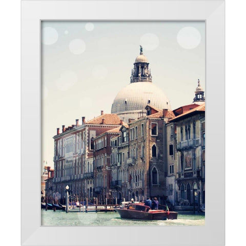 Venice Bokeh V White Modern Wood Framed Art Print by Coomes, Sylvia