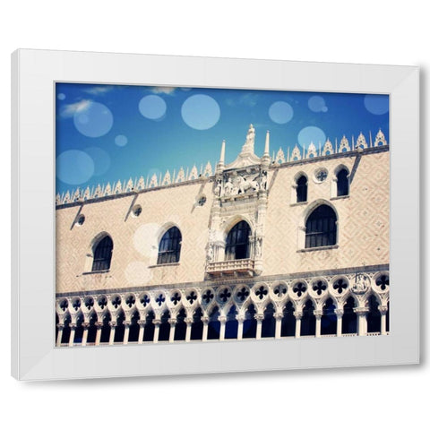 Venice Bokeh X White Modern Wood Framed Art Print by Coomes, Sylvia