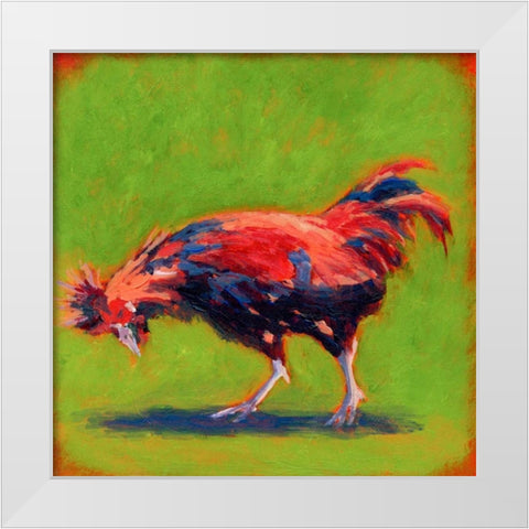 Proud Red II White Modern Wood Framed Art Print by Young, Carol