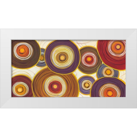 Round-A-Bout I White Modern Wood Framed Art Print by joy, Julie