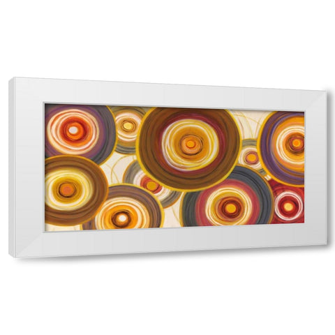 Round-A-Bout II White Modern Wood Framed Art Print by joy, Julie