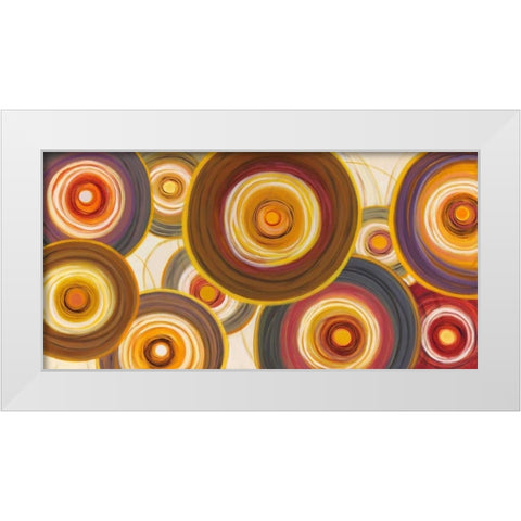 Round-A-Bout II White Modern Wood Framed Art Print by joy, Julie