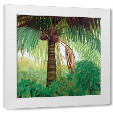Tropic Palm I White Modern Wood Framed Art Print by joy, Julie