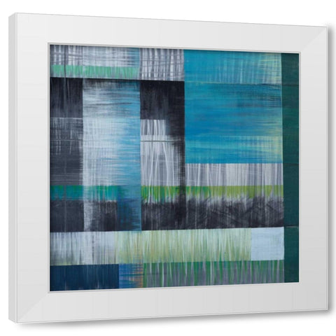 Vibrations II White Modern Wood Framed Art Print by joy, Julie