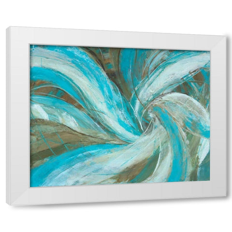 Freedom Flow I White Modern Wood Framed Art Print by joy, Julie