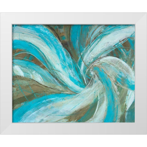 Freedom Flow I White Modern Wood Framed Art Print by joy, Julie