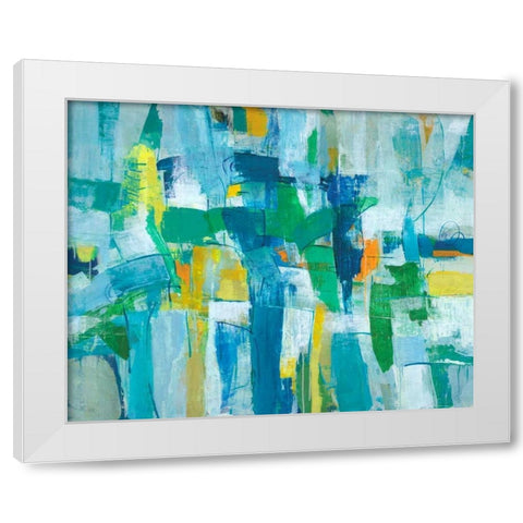 Our Dance I White Modern Wood Framed Art Print by joy, Julie