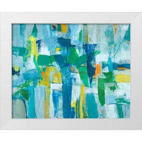 Our Dance I White Modern Wood Framed Art Print by joy, Julie