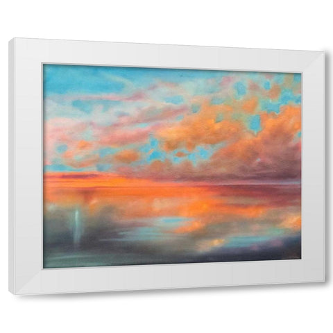 As Above, So Below White Modern Wood Framed Art Print by Quin, Marabeth