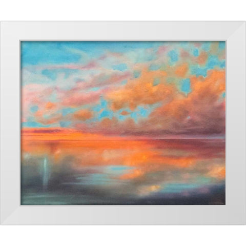 As Above, So Below White Modern Wood Framed Art Print by Quin, Marabeth